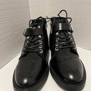 Le Chateau patent leather ankle boots.